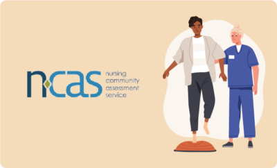 Logo of the Nusing Community Assess Service, or the NCAS.